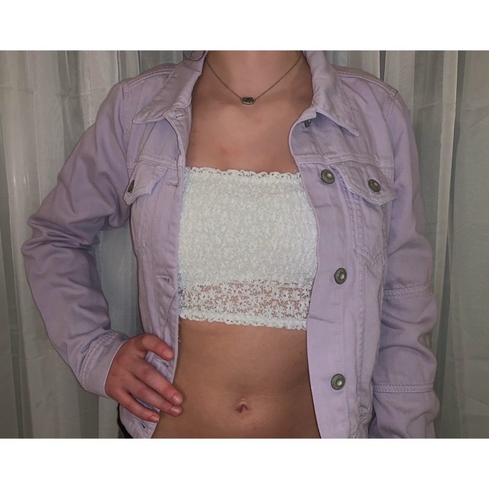 Lilac button down jacket
